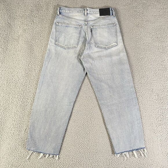 Levis Made & Crafted Barrel Crop Jeans Womens 26 (29x24) Blue Light Wide Tapered - Picture 6 of 16